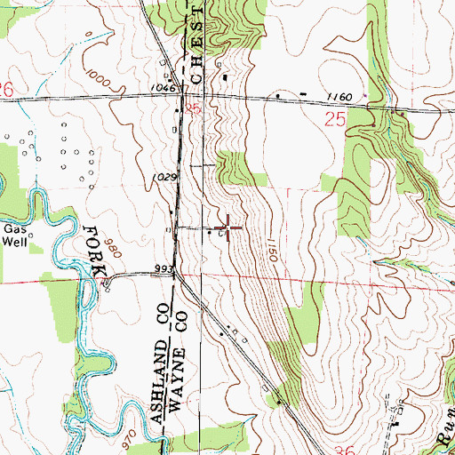 Topographic Map of Lingle Holstein Farms, OH