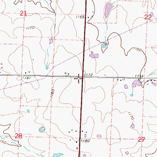 Topographic Map of Modern School (historical), MO