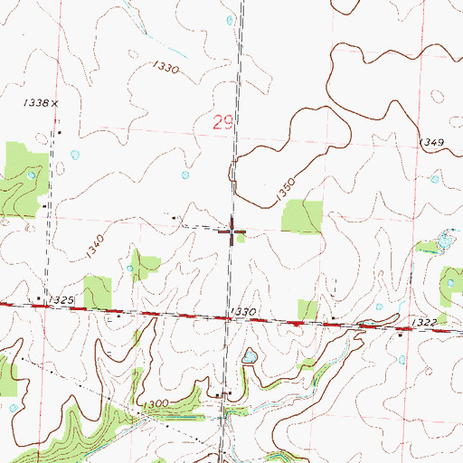 Topographic Map of Brown School (historical), MO