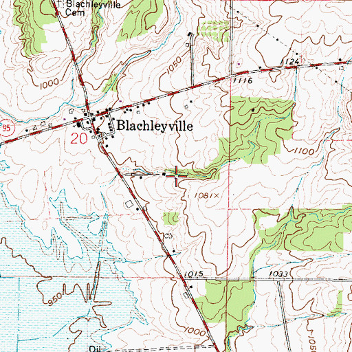 Topographic Map of Firebaugh Farms, OH