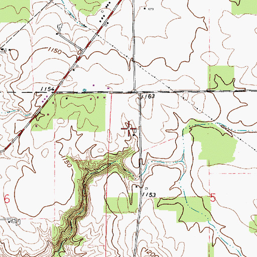 Topographic Map of Triple H Farm, OH