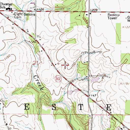 Topographic Map of Crooked Barn Farm, OH