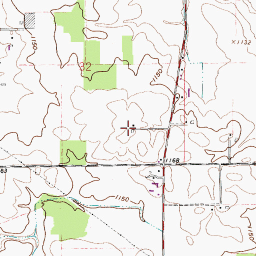 Topographic Map of Schmucker Farms, OH