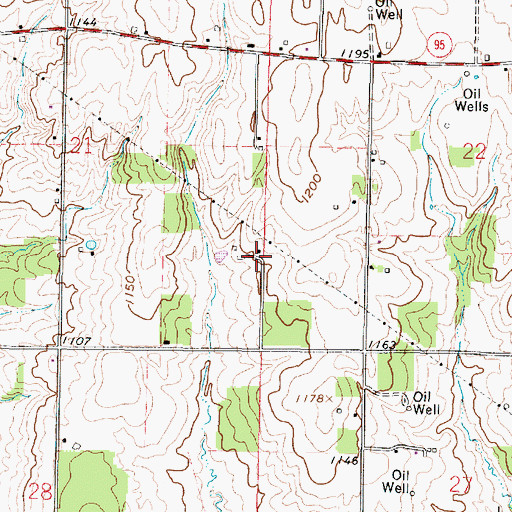 Topographic Map of Lasue Dairy, OH