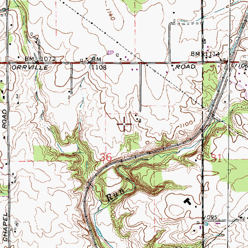 Topographic Map of Lazy K Ranch, OH