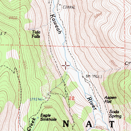 Topographic Map of Eagle Creek, CA