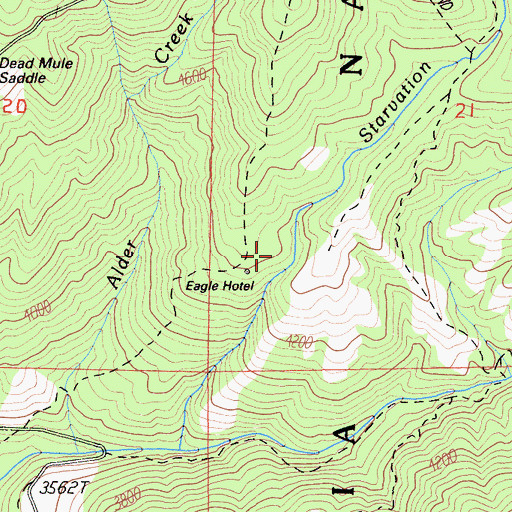 Topographic Map of Eagle Hotel, CA