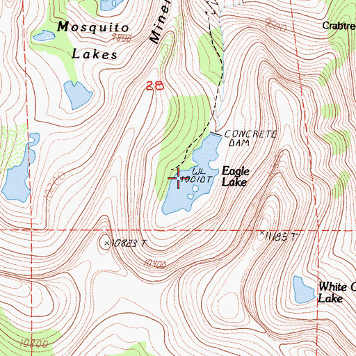 Topographic Map of Eagle Lake, CA