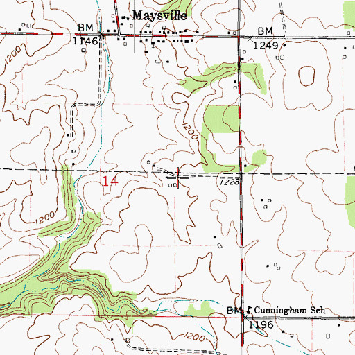 Topographic Map of Siedel Farm, OH