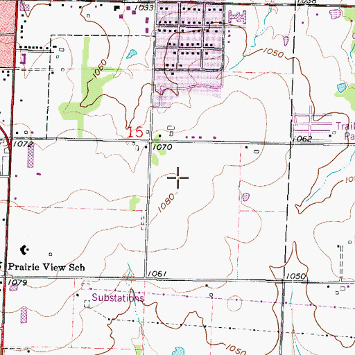 Topographic Map of Carthage High School, MO