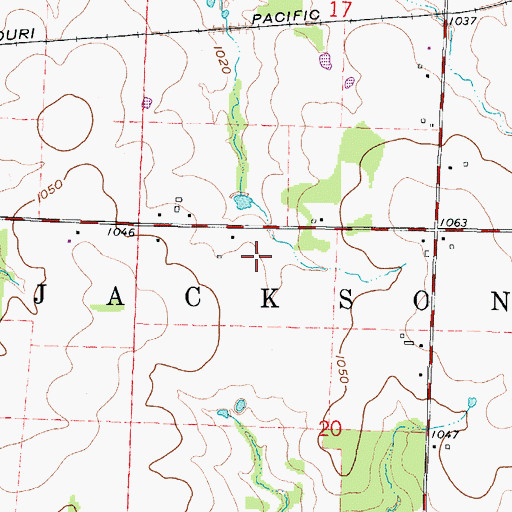 Topographic Map of Steadley Elementary School, MO