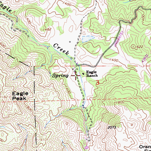 Topographic Map of Eagle Ranch, CA