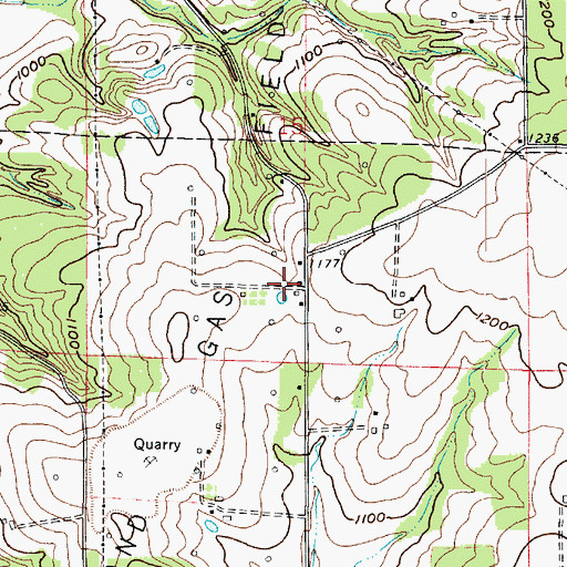Topographic Map of Norway Farms, OH