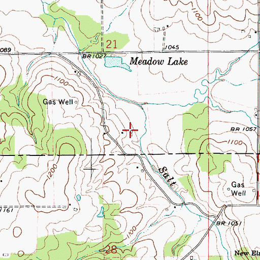 Topographic Map of Fry Farm, OH
