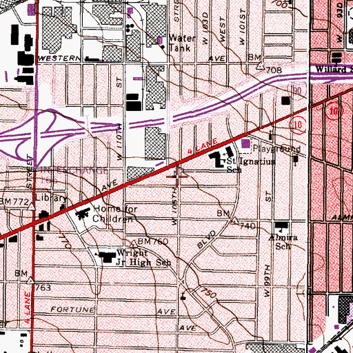 Topographic Map of Almira Theatre (historical), OH
