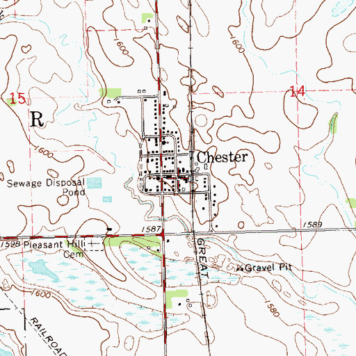 Topographic Map of Chester Post Office, SD