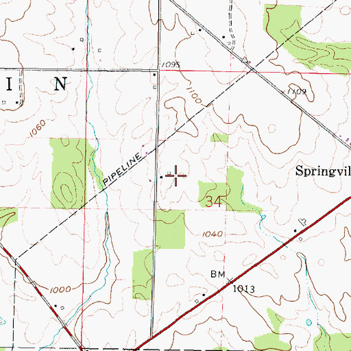 Topographic Map of Heavenly View Farm, OH