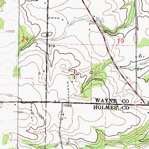 Topographic Map of Sunset Meadows, OH
