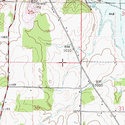 Topographic Map of Long View Acres, OH