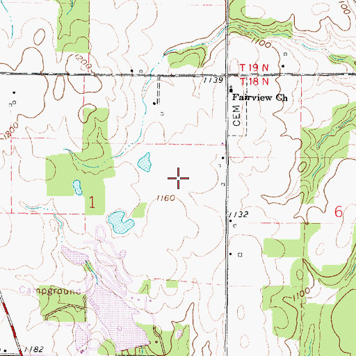 Topographic Map of Reminisce Farm, OH