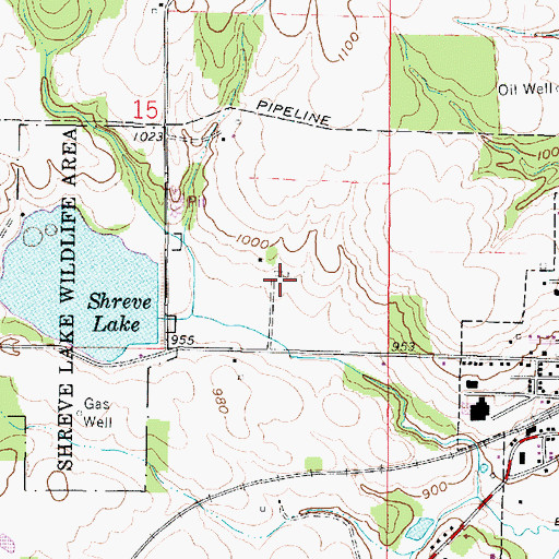 Topographic Map of Spring Run Farms, OH