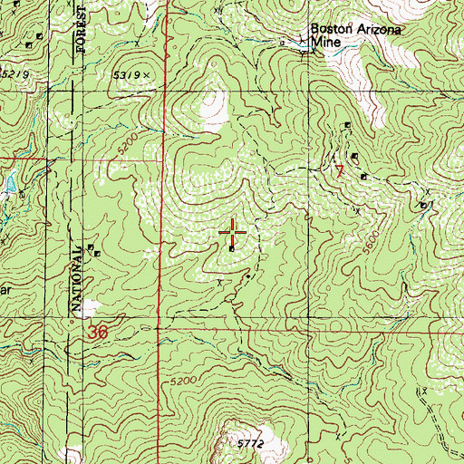 Topographic Map of Buttes Spring, AZ