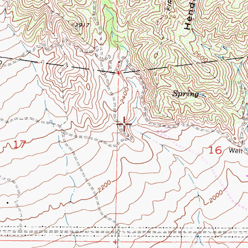 Topographic Map of East Etiwanda Canyon, CA