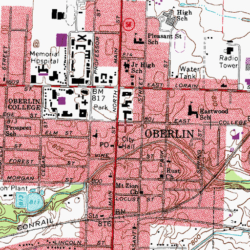 Topographic Map of Apollo Theater, OH