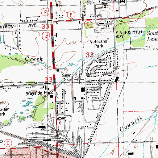Topographic Map of Tomah Wastewater Treatment Plant, WI