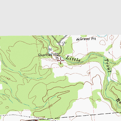 Topographic Map of Adirondack Quarry, NY