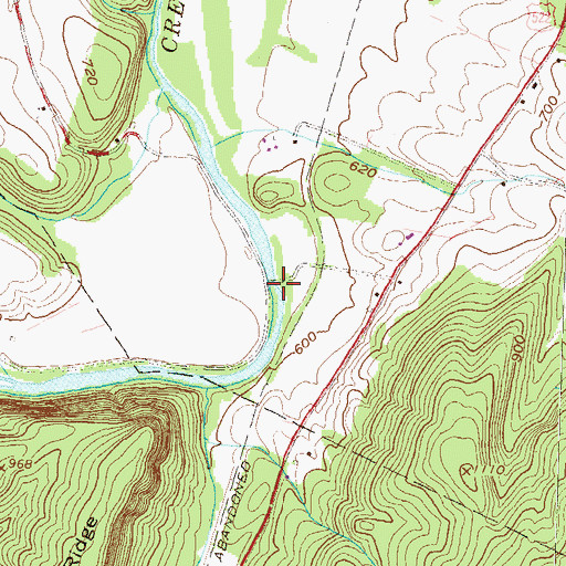 Topographic Map of Runk Bridge, PA