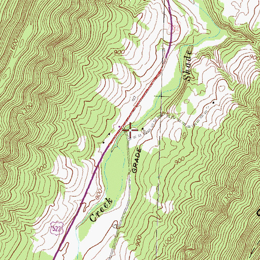 Topographic Map of Saint Mary's Covered Bridge, PA