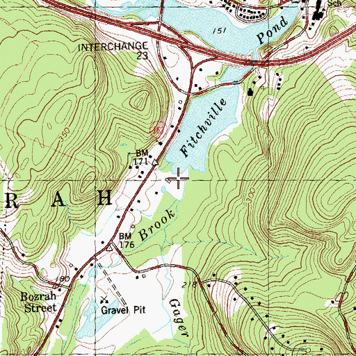 Topographic Map of Seymour Gravel Pit, CT