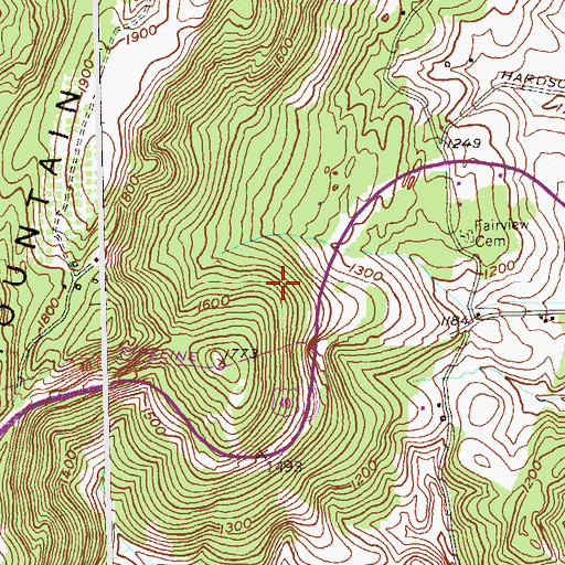 Topographic Map of Bedrock Quarry, MD