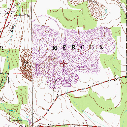 Topographic Map of Harrisville Quarry, PA