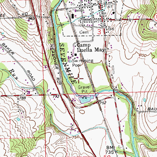 Topographic Map of Dingledine Pit, OH