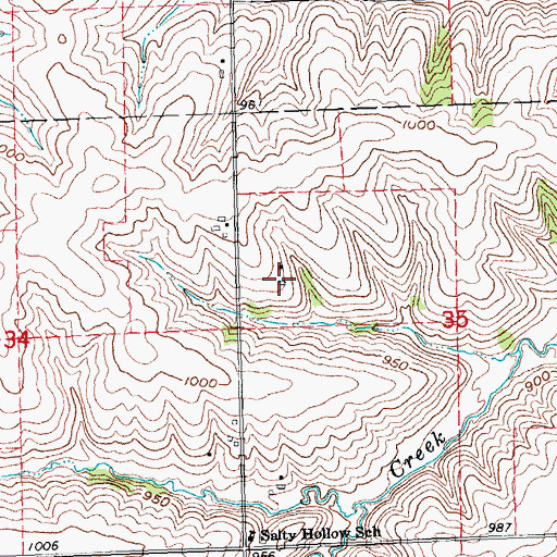 Topographic Map of Silent Hollow Farm, WI