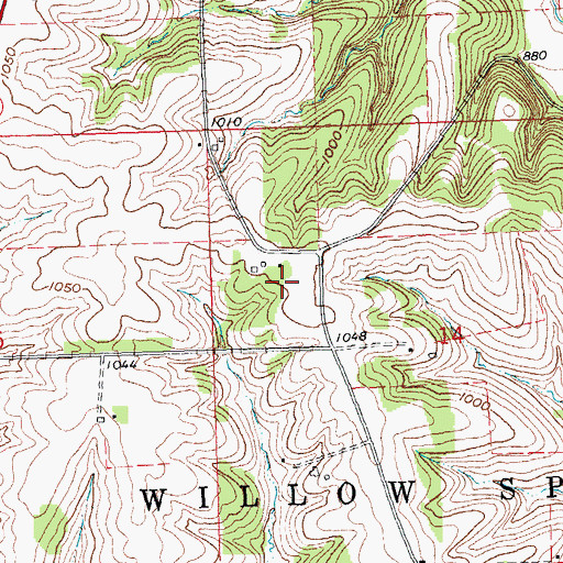Topographic Map of Rielly Farm, WI