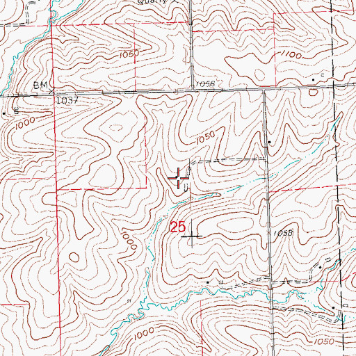 Topographic Map of J and B Dairy Farms, WI