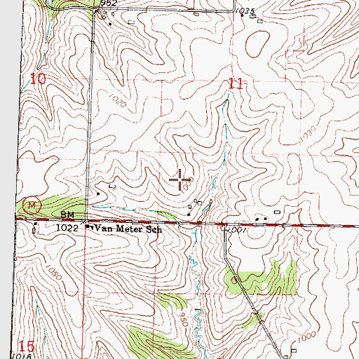 Topographic Map of Silver Creek Family Farms, WI