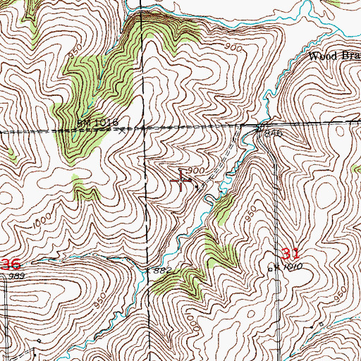 Topographic Map of Quad Town Dairy Farm, WI