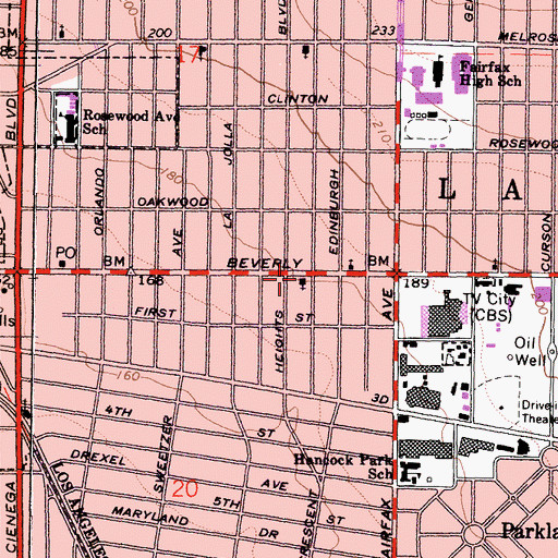 Topographic Map of Laurel Theatre (historical), CA