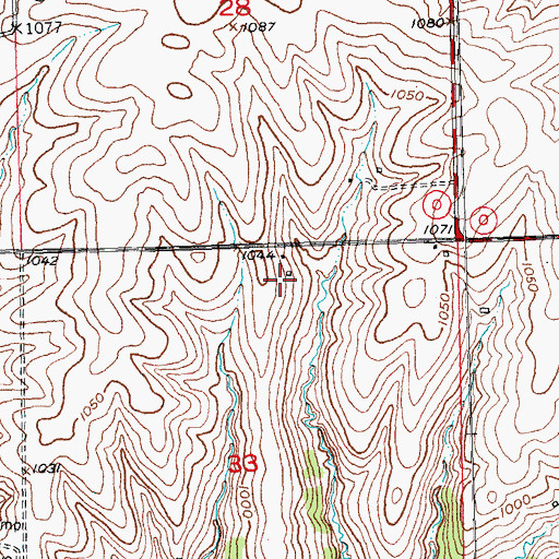 Topographic Map of Weiskircher Dairy, WI