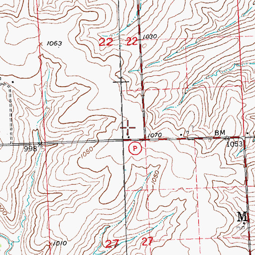 Topographic Map of Gill Brothers Dairy, WI