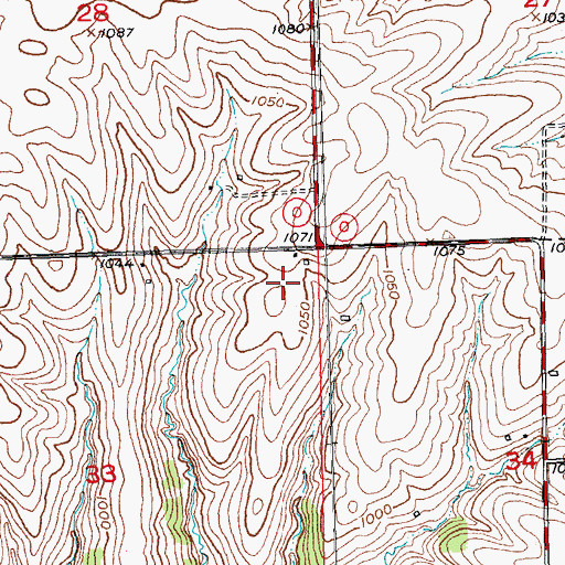 Topographic Map of Windy Acres, WI