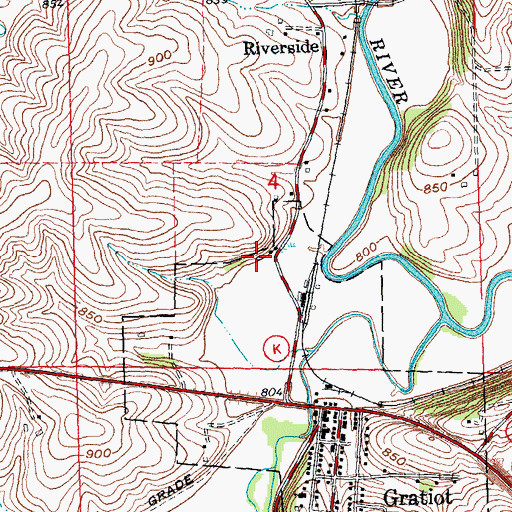 Topographic Map of Stietz Farms, WI
