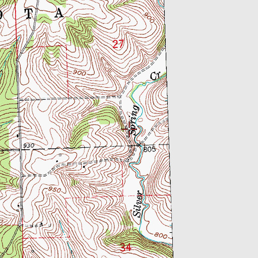 Topographic Map of Monson Udder Farms, WI