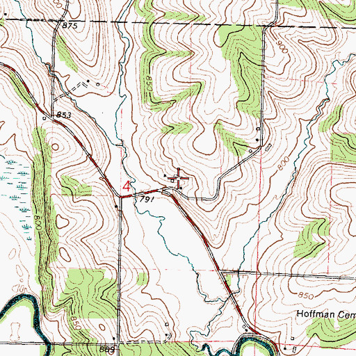 Topographic Map of Swiss Acre Farm, WI