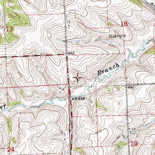 Topographic Map of Thunderbranch Acres, WI