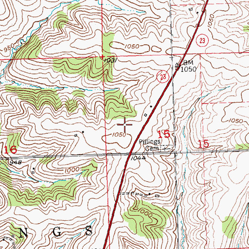 Topographic Map of Highway Dairy Farms, WI